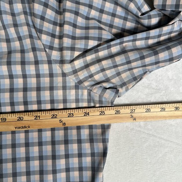 Mizzen Main Shirt Men Size XXL Plaid Trim Fit Long Sleeve Made in USA Leeward - Picture 4 of 9